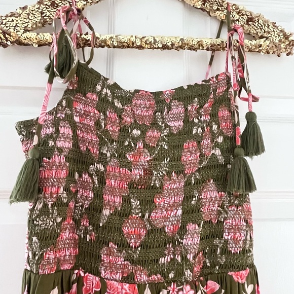 NWT Patrons of Peace Boho Floral Maxi Crossover Dress whimsigoth fairycore - Picture 4 of 10